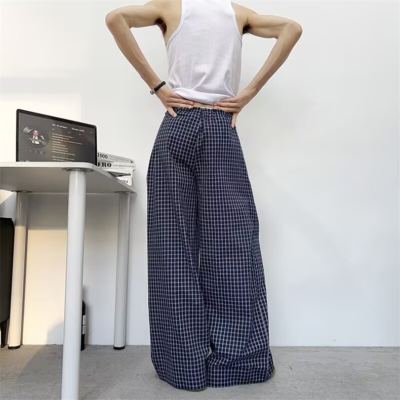 新款宽松休闲裤男韩版潮流百搭阔腿拖地长裤513ACK1989P40,男装休闲裤,星座513A