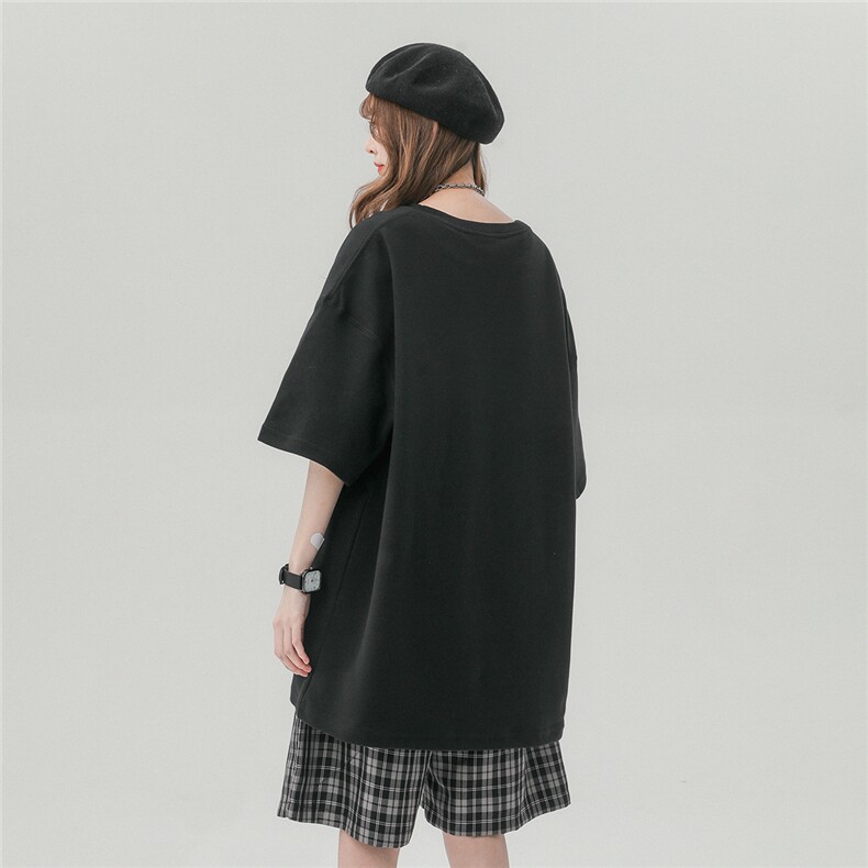 中性风23新款夏季100棉圆领百搭时尚字母印花短袖T恤T1135P25控38,男装T恤,A247A