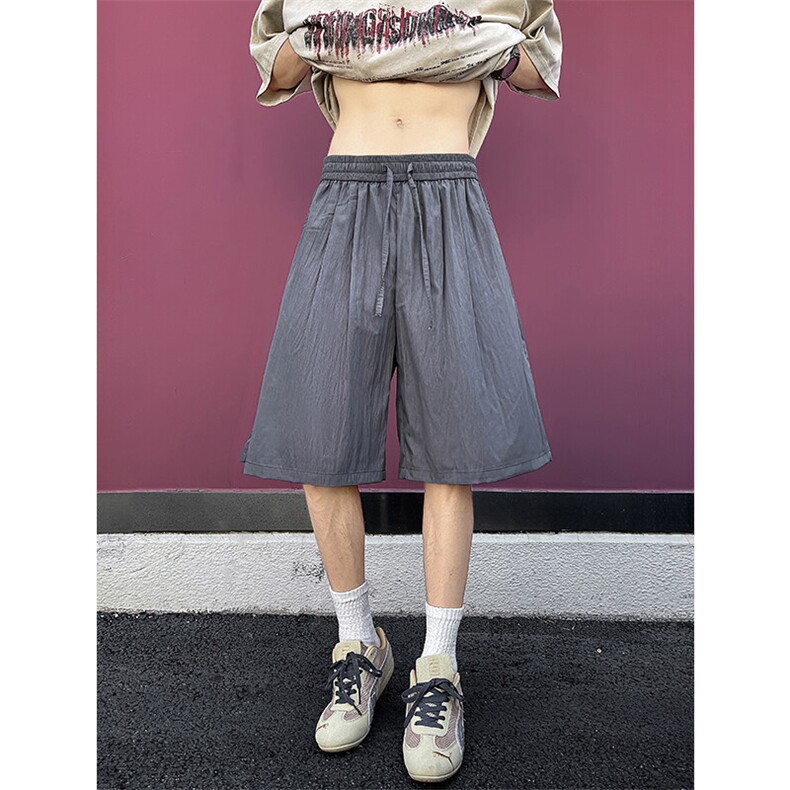 8XL-M多巴胺短裤男款夏季冰丝薄款休闲透气五分裤沙滩DK26004P25,男装休闲裤,电商B312