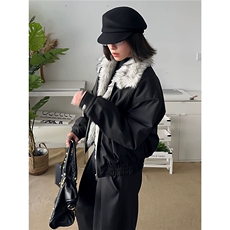 秋冬季棉袄加厚情侣连帽棉衣棉服男麂皮毛领夹棉座山雕外套女，男装棉衣，星座506A