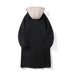 得物外贸数据大货风衣男中长款假两件毛呢大衣男F119-P125白底A，男装风衣，星座401