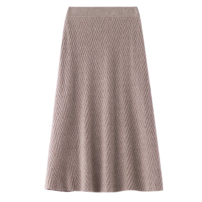 2025年秋季新款百搭人字纹半身裙，女装半身裙，宏杨羊绒