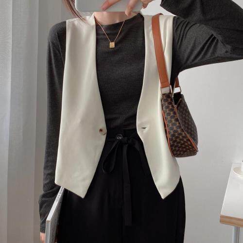 侧开叉马甲，女装马夹，FMV