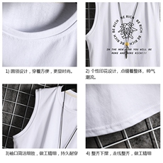 BX25163-P20港风运动汗背心男大码汗衫男无袖T恤男网格挂拍，男装T恤，电商A040A