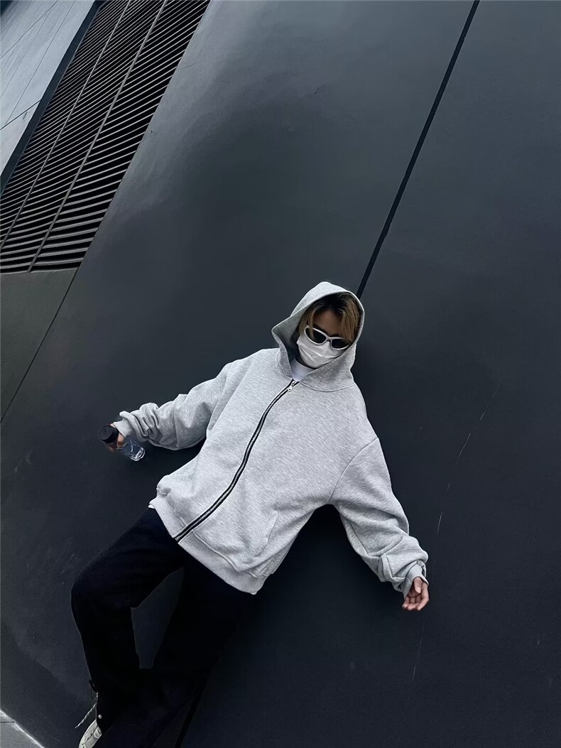 连帽卫衣男春季宽松开衫卫衣外套1001-1-WY12-P70,女装短外套,星座1001-1