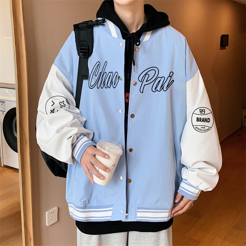 ！2023春季新款男士棒球夹克百搭潮流撞色棒球服外套JK303P60图片