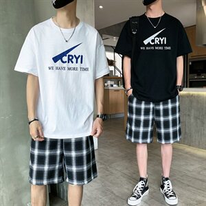 男士短袖t恤套装夏季韩版潮流休闲一套潮牌搭配帅气DS786T图片
