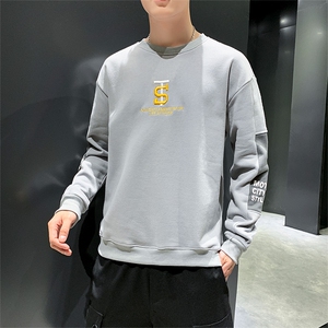 卫衣男潮牌长袖宽松韩版秋季2021新款港风运动潮流上衣WY63-P25图片
