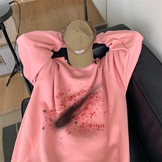 内景春季新款喷漆流星圆领卫衣男潮宽松打底衫WY00206/P35加绒P45，男装卫衣，电商B316
