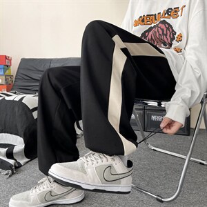 2023春秋季新款直筒运动长裤韩版潮流宽松百搭休闲裤子 K4707-P32图片