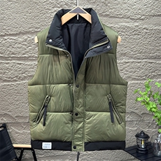 拼接撞色棉马甲立领拼接拉链休闲潮流宽松潮流马甲313B-2016-P55，女装马甲，星座313B