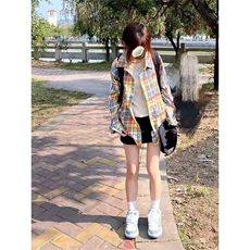 DMC38-特P40格子衬衫2025春夏季薄款衬衣潮-网图现货，男装衬衫，星座603-2