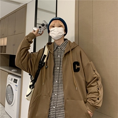 连帽卫衣男ins潮牌日系美式高街运动休闲复古外套潮WY0303-P40，男装卫衣，星座308B-1