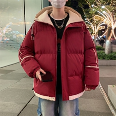 夜景中性风情侣款棉衣2026冬季宽松加厚外套男A436-3096-P80，男装棉衣，电商A436