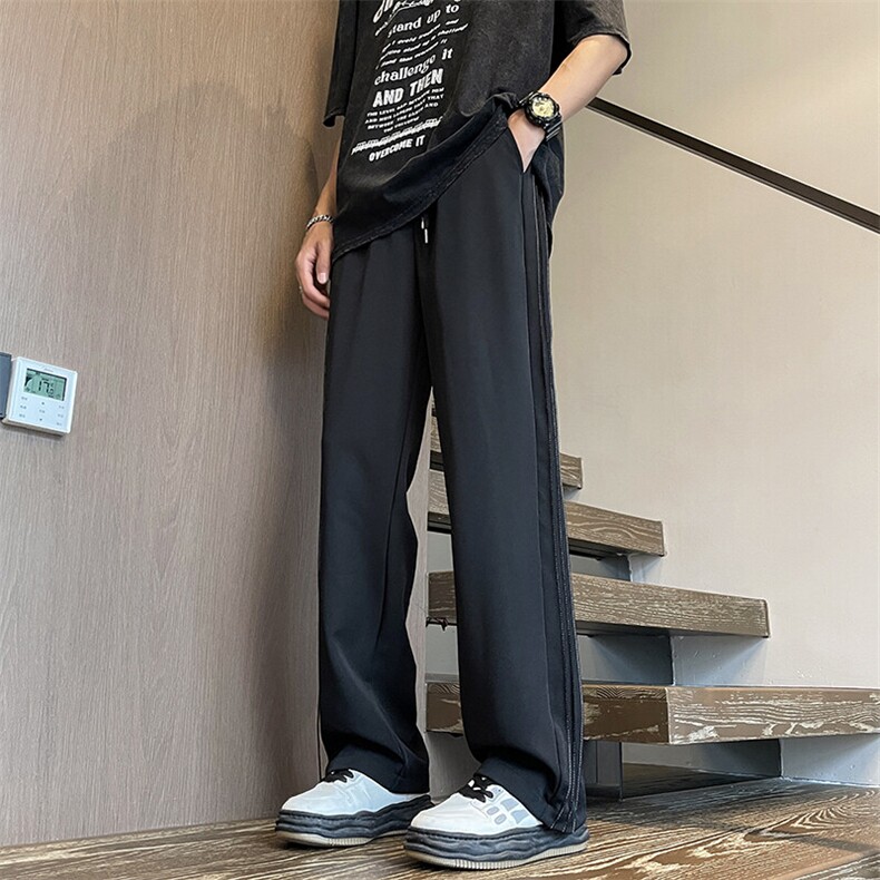 XZ217-2-KR01-P45夏季冰丝垂感西装裤男大码直筒休闲裤，男装西服套装，星座217-2