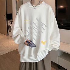 半高领毛衣男士大码针织衫男毛线衣男M18208-P45加绒款-P65，男装针织衫/毛衣，电商A040
