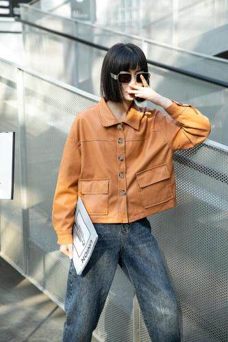 秋装新款皮衣，女装皮衣，哈咔