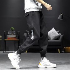 2023春季新束脚裤沙发墙模特男条纹印花大码学生九分卫裤K69-P40,男装休闲裤,电商A082