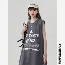 中性风23新款夏季时尚百搭宽松圆领字母印花短袖T恤DT507P30控48，男装T恤，A247A