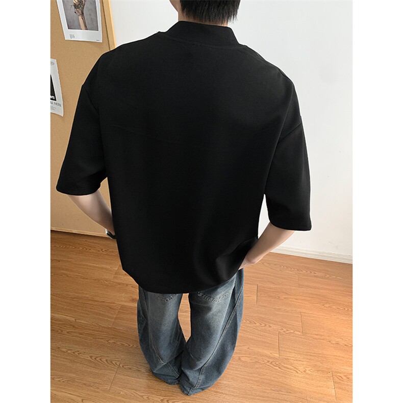 高品质立领夏季新款男装纯棉时尚短袖T恤半袖XZ212-QXS127-P39,男装T恤,星座212