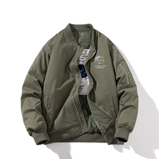 现货三色秋冬季潮牌夹克棉衣棒球服欧美街头飞行员外套情侣装，男装棉衣，电商A105