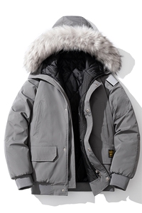 1白底连帽可脱卸毛领工装大码M-5XL潮流棉衣男MY77917P138控198图片