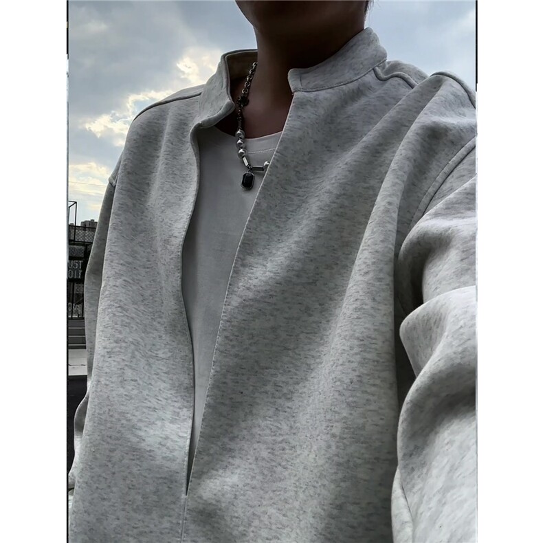 假两件层次感立领外套痞帅运动套装LW607特P48控88LK507特P38控78,男装休闲套装,电商B215
