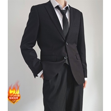 秋冬加绒加厚西服男士修身商务正装职业新郎结婚礼服西装XZ16，男装西服套装，星座1116A（原606A-3）