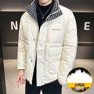 8302-P155 标50%白鸭绒2025冬季男士羽绒服时尚加厚外套图片