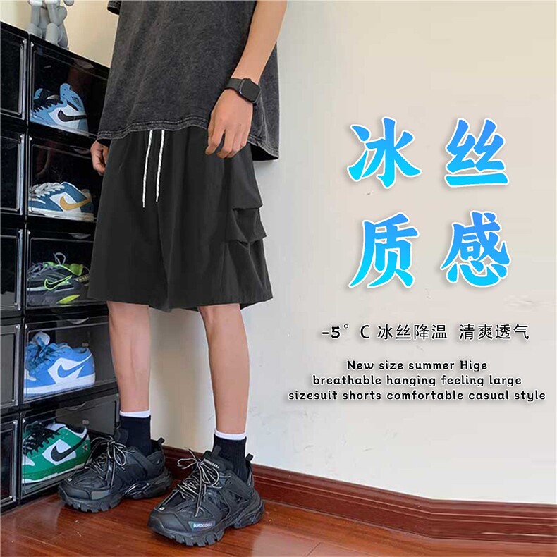 控价49 夏季冰丝短裤设计款小众样式速干休闲五分裤DK24017 P-28图片
