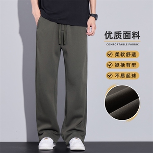 运动裤男生春季新款卫裤宽松直筒阔腿长裤美式休闲裤子Z9860-P45图片