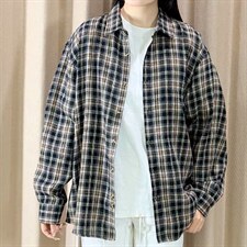 春季新款（跨境电商）格子男女情侣款潮流宽松格纹衬衣，男装衬衫，星座1107-1