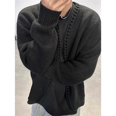 秋新款v领针织开衫男女复古休闲百搭轻奢纯手工毛衣M5234，男装针织衫/毛衣，星座1116A（原606A-3）