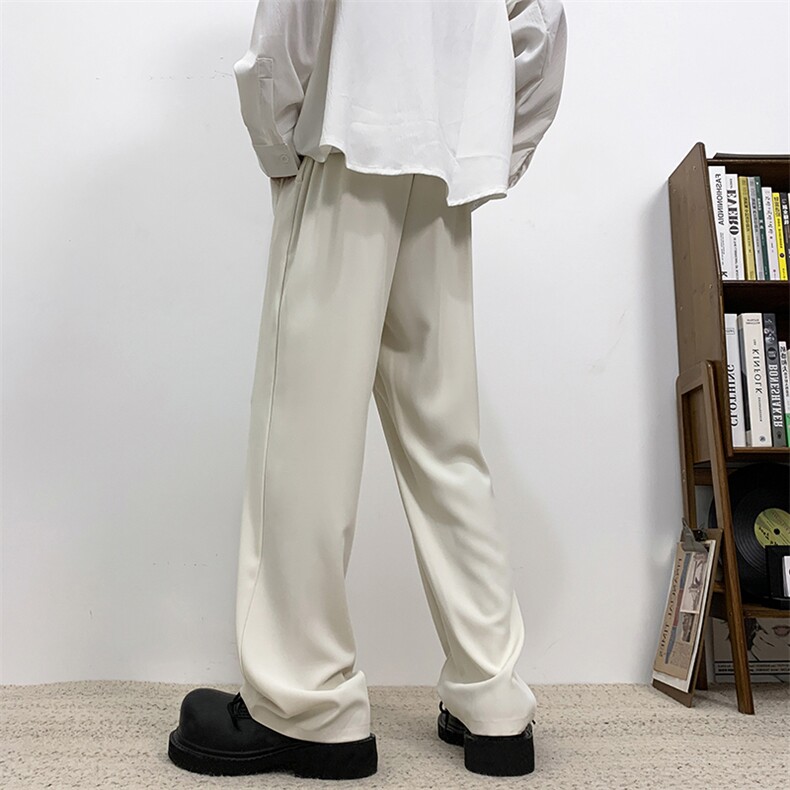 高级感西裤男春季潮流垂感宽松阔腿直筒休闲长裤子潮XK302-P50,男装西裤,电商A178