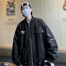 情侣秋季美式Vibe复古翻领牛仔外套男夹克休闲潮牌JK06597-P70，男装夹克，星座308B-2