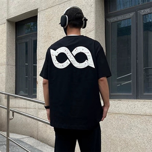 万针全刺绣工艺抖音得物高品质260克重磅纯棉双纱美式高街短袖T恤图片