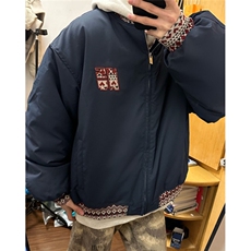 新中式提花夹棉加厚棒球服宽松民族风情侣夹克外套J807，男装民族服装，星座1116A（原606A-3）