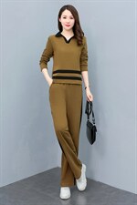 韩版时尚气质休闲套装女秋季新款长袖显瘦两件套运动服，女装套装/套裙，妙形