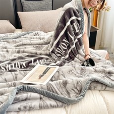 新款A类双层加厚超柔云毯水墨印象，毯子，一起卖家纺