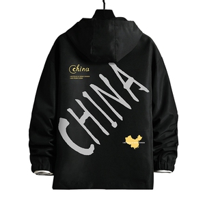 JK65208-P45 连帽夹克男大码胖子棒球服上衣外套 网格挂拍图片
