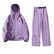 冬新滑雪服男女加厚防风防水滑雪衣裤套装M33+K1002J加绒-P220，男装休闲套装，电商A001-1