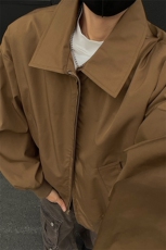 黑墙春季翻领飞行服夹克短款外套男装宽松外套春装拉链衫S384特68，男装夹克，电商A233-1