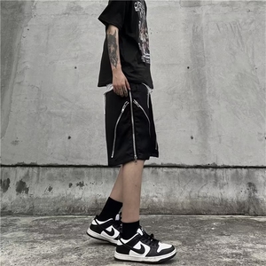 美式高街拉链机能工装短裤男夏季薄款冲锋裤宽松五分裤DK098-P43图片