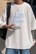 Q11143-P30春夏季七分袖t恤男大码五分袖男短袖中袖，男装T恤，电商A040