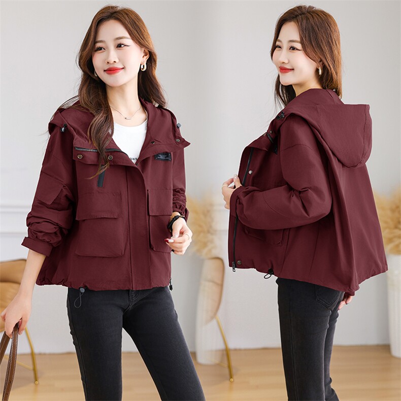 派克棉服加厚外套里布绗棉连帽常规短款户外面料防风有型时尚休闲，女装派克服，芙芮