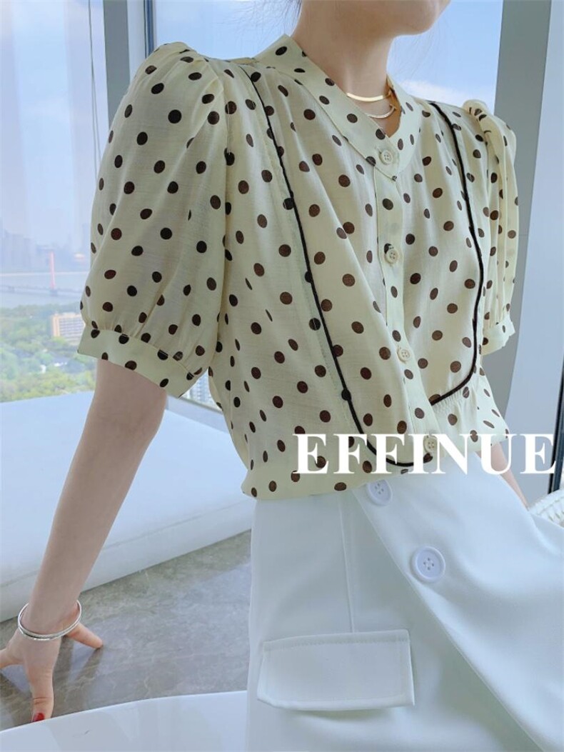 【现货】夏季新款韩版泡泡袖上衣，女装，EFFINUE(5F)