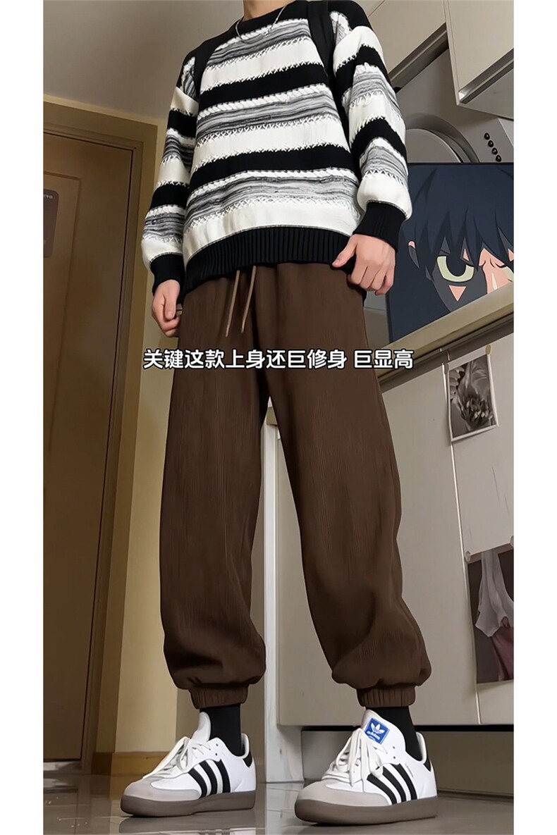 主推差价大~冬季保暖灯芯绒束脚裤高街痞帅男D2280-TP4068,男装休闲裤,电商A102