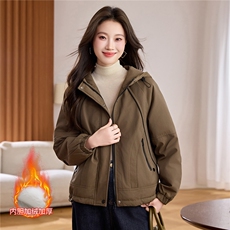 现货！现货！2025冬季新款加绒加厚棉衣棉服女连帽，女装棉衣/棉服，以桐