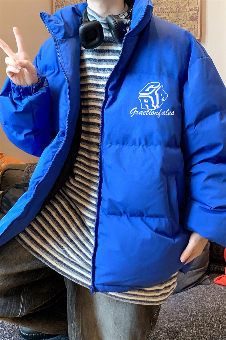 港风秋冬新款保暖立领宽松棉服外套男MY62041P95控118,男装棉衣,电商A268A