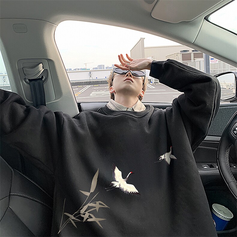 8XL圆领卫衣男超大码胖子肥佬大号长袖t恤S6394-P28加绒款-P33,男装卫衣,电商A040